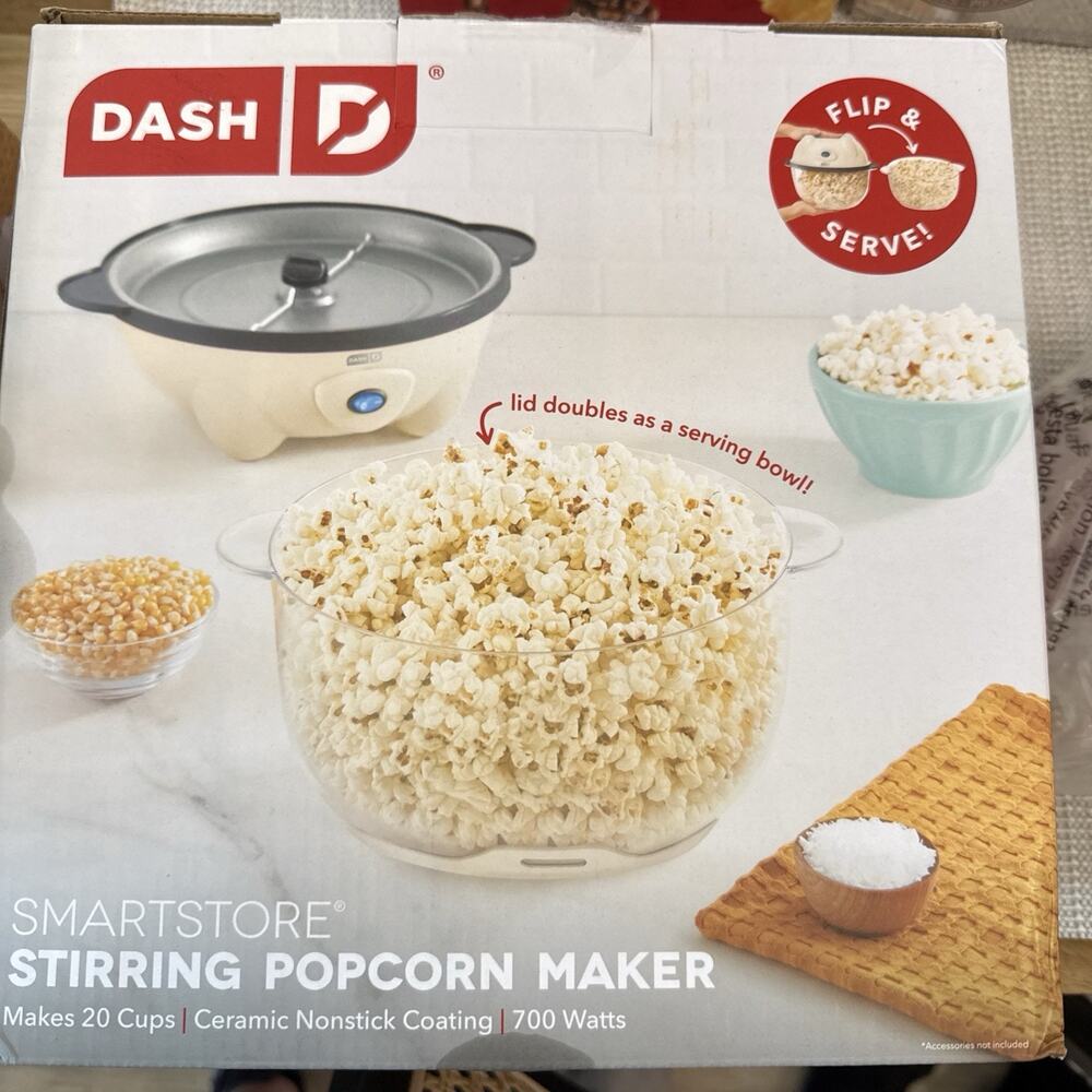 DASH  Stirring Popcorn Maker Electric Popcorn Machine Used Once - Picture 2 of 4
